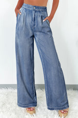 Hazel Blues® | High-Waisted Wide-Leg Jeans