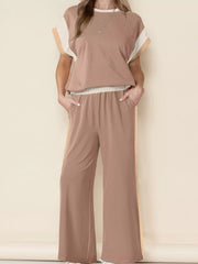 Hazel Blues® | Color Block Detail Casual Two-piece Set