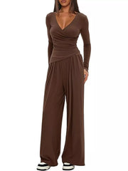 Hazel Blues® | Casual Long Sleeve Top and Pants Two-Piece Set