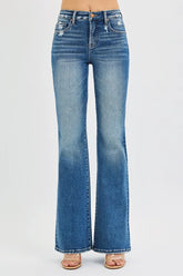Hazel Blues® | RISEN Tummy Control High Rise Flare Jeans