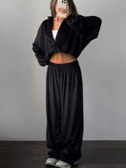 Hazel Blues® | Zip Up Long Sleeve Outerwear and Pants Set