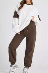 Hazel Blues® | Drop Shoulder Loose Sweatshirt and Joggers Active Set