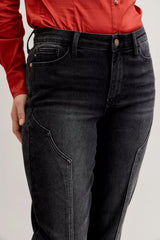 Hazel Blues® | Judy Blue Mid Rise Straight Western Seam Detail Jeans
