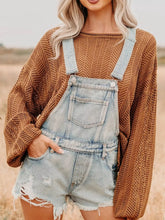 Hazel Blues® | Distressed Denim Overalls Shorts