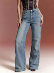 Hazel Blues® | Wide Leg Wash Jeans