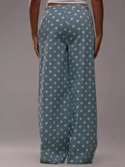 Hazel Blues® | Polka Dot Wide Leg Jeans