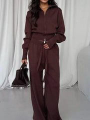 Hazel Blues® | Zip-Up Outerwear and Drawstring Pants Set