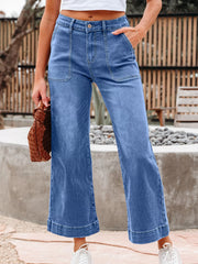 Hazel Blues® | High-Waisted Wide Leg Flare Jeans