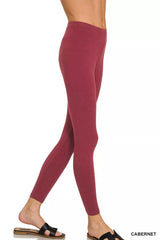 Hazel Blues® | Zenana Premium Cotton Full Length Leggings
