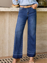 Hazel Blues® | Raw Hem Unique Cuffs Straight High Rise Loose Jeans