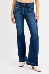 Hazel Blues® | RISEN Full SIze Tummy Control Mid Rise Flare Jeans Plus SIze