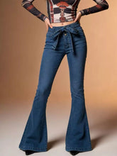 Hazel Blues® | Bow-Tie High-Waisted Flare Jeans