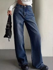 Hazel Blues® | Wide Leg Vintage Wash Jeans