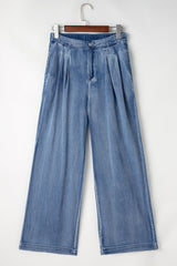 Hazel Blues® | High-Waisted Wide-Leg Jeans