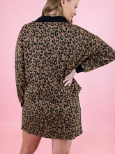 Hazel Blues® | Leopard Print Half Zip Pullover & Drawstring Skirt Set