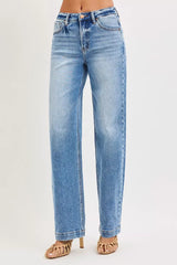 Hazel Blues® | RISEN High Rise Wide Baggy Jeans