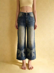 Hazel Blues® | Bow Wide Leg Jeans