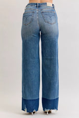 Hazel Blues® | Judy Blue Raw Hem High Waist Column Straight Jeans