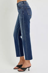 Hazel Blues® | RISEN High Rise Slim Barrel Jeans