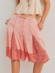 Hazel Blues® | Lace Detail Shorts