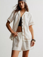 Hazel Blues® | Button Up Short Sleeve Shirt and Shorts Set