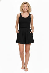 Hazel Blues® | Zenana Woven Elastic Band Shorts With Pocket