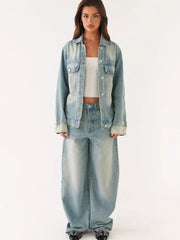 Hazel Blues® | Button Up Denim Jacket and Jeans Set