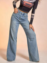 Hazel Blues® | Wide Leg Wash Jeans