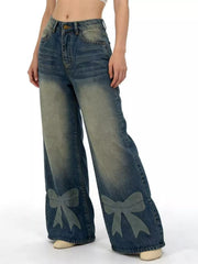 Hazel Blues® | Bow Wide Leg Jeans