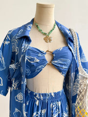 Hazel Blues® | Seashell Print 3-Piece Summer Set
