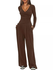 Hazel Blues® | Casual Long Sleeve Top and Pants Two-Piece Set