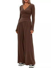 Hazel Blues® | Casual Long Sleeve Top and Pants Two-Piece Set