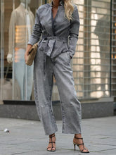 Hazel Blues® | Long Sleeve Top and Wide Leg Jeans Denim Set