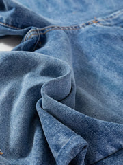 Hazel Blues® | Seam Detail Loose Fit Cropped Jeans