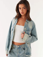 Hazel Blues® | Button Up Denim Jacket and Jeans Set