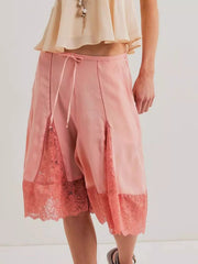 Hazel Blues® | Lace Detail Shorts