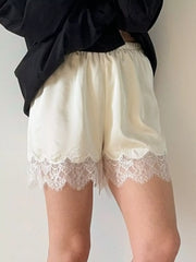Hazel Blues® | Lace Trim Elastic Waist Shorts