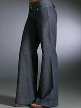 Hazel Blues® | High-Waisted Wide-Leg Wash Jeans