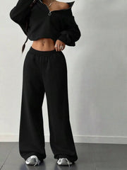 Hazel Blues® | Half-Zip Long Sleeve Sweatshirt and Pants Set