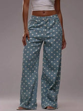 Hazel Blues® | Polka Dot Wide Leg Jeans