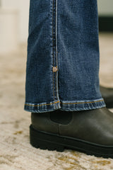 Hazel Blues® | Casey Mid Rise Bootcut with Cell Phone Back Pocket & Slit
