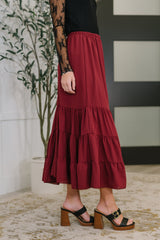 Hazel Blues® | Easy Pick Tiered Maxi Skirt