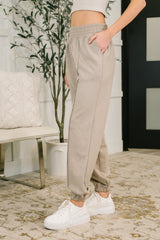 Hazel Blues® | Every Second, Every Hour Jogger Bottoms in Ash Mocha