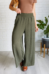 Hazel Blues® | Harmony High Rise Wide Pants in Olive