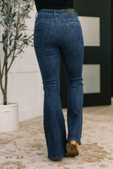 Hazel Blues® | Jada High Waist Flare with Patch Pockets