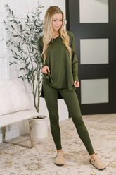 Hazel Blues® | Next to Nothing Top and Bottom Set in Dark Olive