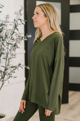 Hazel Blues® | Next to Nothing Top and Bottom Set in Dark Olive