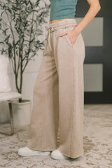 Hazel Blues® | Nights Like This High Waist Palazzo Sweats in Ash Mocha