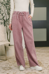Hazel Blues® | Nights Like This High Waist Palazzo Sweats in Light Rose