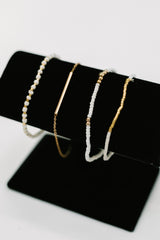 Hazel Blues® | Poised & Polished Bracelet Set in White and Gold